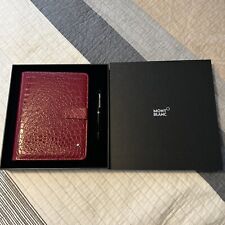 Limited Edition Mont Blanc Red Leather Notebook + Black Signature Pen picture
