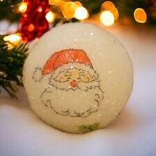 One Vintage Hand Crafted Sugar Glitter Foam Ball Christmas Tree Decoration  picture