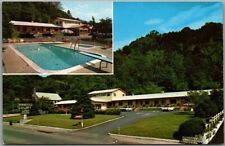 Byson City, North Carolina Postcard BENNETT'S COURT Pool View Chrome c1960s picture