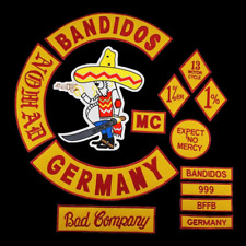 14pcs Bandidos MC Embroidered Iron On Patch Jacket Vest Rider Punk Full Large picture