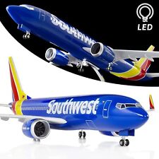 1:80 Scale Southwest Airlines Boeing 737 Model Plane Light Up Free P&P picture