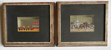 Pair of Reverse Painted Persian Pictures / Elephants picture
