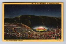 Hollywood CA-California, Aerial Hollywood Bowl, Antique, Vintage Postcard picture