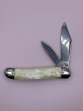 Vintage Imperial Providence RI Made In USA Cracked Ice (2) Blade Stockman Knife picture
