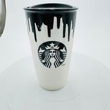 Starbucks 2014 limited edition collab band of outsiders black drip paint tumbler picture