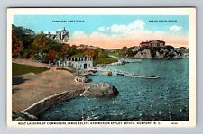 Newport RI- Rhode Island, Boat Landing Of Commodore, Antique, Vintage Postcard picture