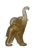 Signed Archimede Seguso Gold Elephant Murano Venetian Glass 1950 picture