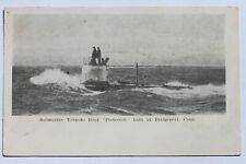 SUBMARINE TORPEDO BOAT PROTECTOR, BUILT AT BRIDGEPORT, CT pre 1907 military navy picture