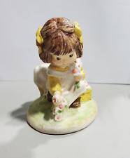 Hallmark Hand Painted Porcelain Prototype of Abby Girl Holding Doll *Rare picture