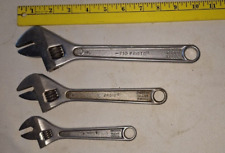 Lot of 3 VTG PROTO Crescent Adjustable Wrench Set #710-#708-#706 - 10-8-6 inches picture
