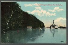 Red Bank New Jersey Postcard Ferry Boat On The Shrewsbury River 1911 picture