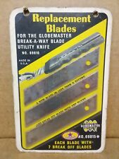  Globemaster New Replacement Blades, Break-A-Way Utility Knife Vtg picture