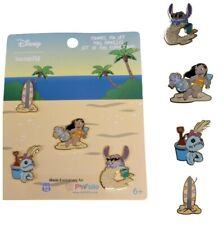 GoPinPro TD Collectibles Exclusive Stitch Beach Day Pin Set LE 1000 Lilo Scrump picture