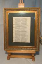 Psalm 97-102 Original Leaf Holy Bible King James Translation 1629 matted/framed picture