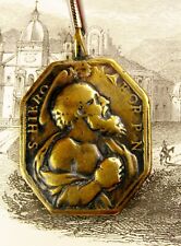 ANTIQUE 17TH CENTURY ST JEROME GUADALUPE MEXICO SHRINE PILGRIMAGE BRONZE MEDAL picture