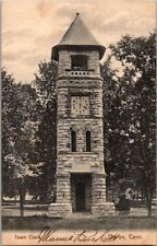 1909, TOWN CLOCK. SHARON, CONN. POSTCARD. EP26 picture
