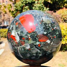 10.69LB Natural African blood stone ball crystal Quartz polished Sphere Healing picture