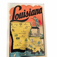 Vintage Water Window Decal Sticker Louisiana New 1950’s picture