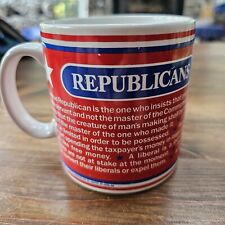Republican Mug 1983 The Toscany Collection Red State Coffee Tea Cup Art 101 VTG picture