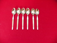 SET OF 6 VINERS PROFILE DEMITASSE  SPOONS STAINLESS 4 1/2 INCH      BOX 55 picture