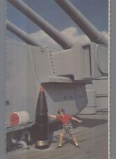 Bomb Boy On The USS North Carolina Vintage Postcard picture