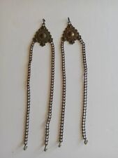 Vintage Hanging oil lamp brass chain spreaders With Ladder Chains picture
