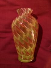 Beautiful Antique Vase. Such Bright Beautiful Colors. Truly Amazing 10” H Vase  picture