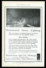 1913 Chicago Lincoln Park Boulevard photo Macbeth-Evans Glass street light ad picture