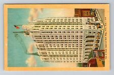 Flint MI-Michigan, Union Industrial Bank Building, Vintage Postcard picture
