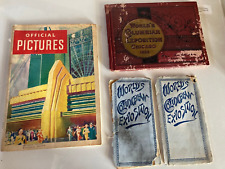 1893 World's Columbian Expo 2 Fold-Out Panels + Book + 1933 Century of Progress picture