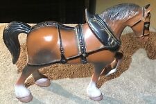Vintage Goldenplum Anheuser Busch Budweiser Clydesdale Plastic Horse 225 10” picture