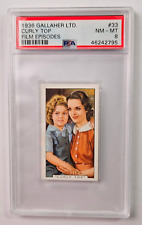 1936 Gallaher Film Episodes #33 Shirley Temple Curly Top PSA 8 NM-MT picture
