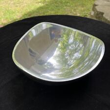 Vintage Nambe Bowl 527 Heavy Triangular Aluminum Alloy Made In NM USA 9-3/8