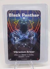 2022 UNO Ultimate Marvel Chase Foil Black Panther Vibranium Armor Super Rare Red picture