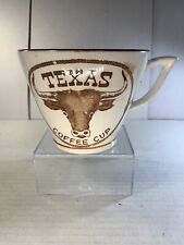 Vintage c 1960 State Of Texas Longhorn Jumbo Coffee Cup Mug Advertising Souvenir picture