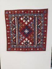 Vintage 24x24 Handwoven Wool Pillow Cover/Wall Hanging From Pakistan picture