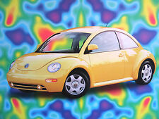 1998 Yellow Volkswagen Beetle VW Bug Tangerine Press Poster 24x18 Groovy FREE SH picture