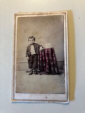 Lyons New York Antique Cabinet Photo SAD Boy Child From LOUIE To COUSIN EDDY Kid picture