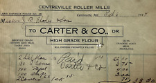 Centreville Maryland Vintage Billhead Carter Flour Mill to J.B. Rhodes 1919 picture