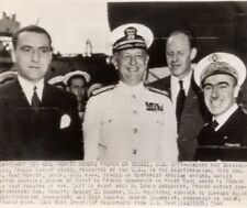 Vintage Photo AP Wire Photo May 30 1944 Adm. Hewitt Honors French on Vessel picture