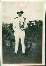 1931 Royal Dragoons Soldier Bandsman w/ Instrument Tirumalagiri India 3x2
