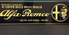 1940's Rare Alfa Romeo Mille Miglia (1000 Miles) Reproduction Racing Garage Sign picture