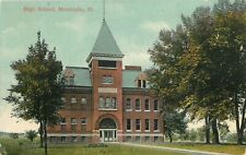 Postcard C1910 Monticello Illinois High School occupation Tinder Donahue 24-6066 picture