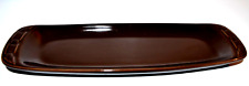 Longaberger Chocolate Brown 10.5” rectangle serving tray crackers relish pickles picture