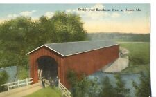 Covered Bridge Over Bourboise River, Union, Mo. Missouri Postcard #RC-8199 picture