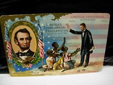 c1908 PRESIDENT LINCOLN EMBOSSED PATRIOTIC UNUSED Lincolns Birthday Series No. 1 picture