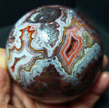 TOP 529G Natural Polished Mexico Banded Agate Crystal Sphere Ball Healing  A3078 picture