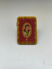 RARE Girl Scout 1940s EMBROIDERED NOVELTY PIN Broach  size 1 1/4 by 1 3/4 tall  picture