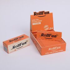 24 Booklets RollFun Wood Rolling Paper Cigarette 77*44mm 1 1/4 Size 960 Paper picture