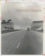 1975 Press Photo Motorhome drives through Hill Country of Texas on I-10. picture